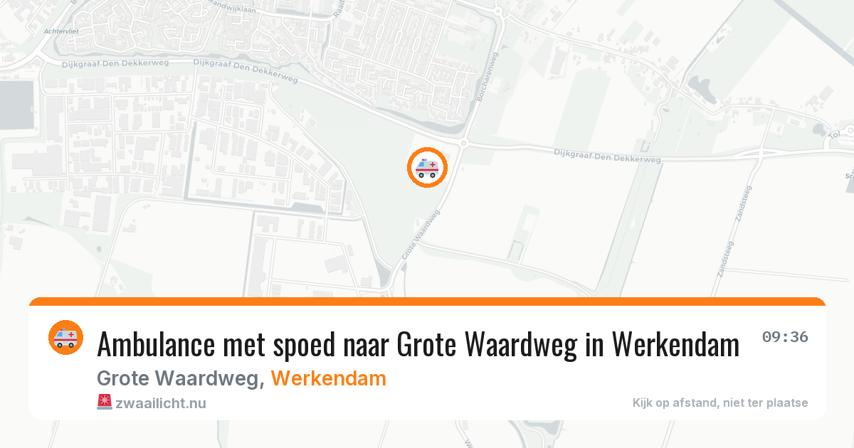 Ambulance met spoed naar Grote Waardweg in Werkendam — 11 jul 2026