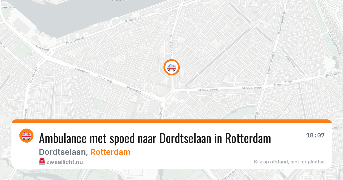 Ambulance met spoed naar Dordtselaan in Rotterdam — 5 jun 2026