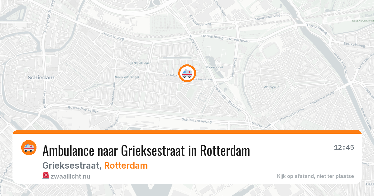 Ambulance naar Grieksestraat in Rotterdam — 21 jul 2026