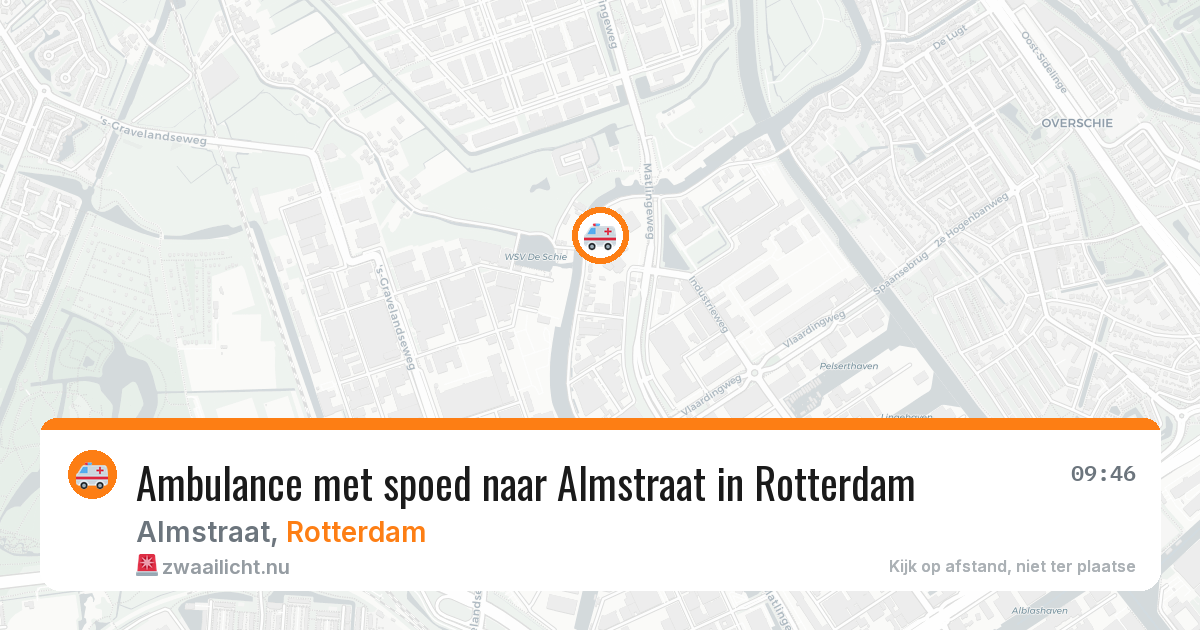 Ambulance met spoed naar Almstraat in Rotterdam — 25 jul 2026