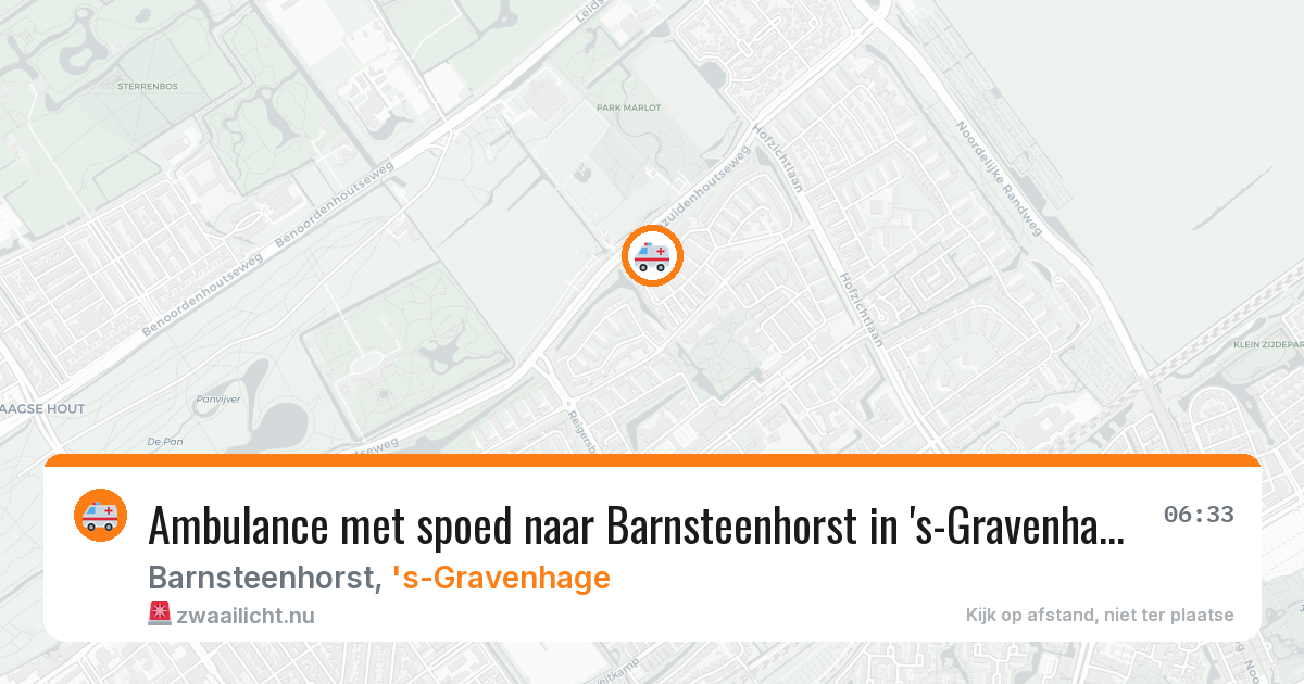 Ambulance met spoed naar Barnsteenhorst in 's-Gravenhage — 19 jul 2026
