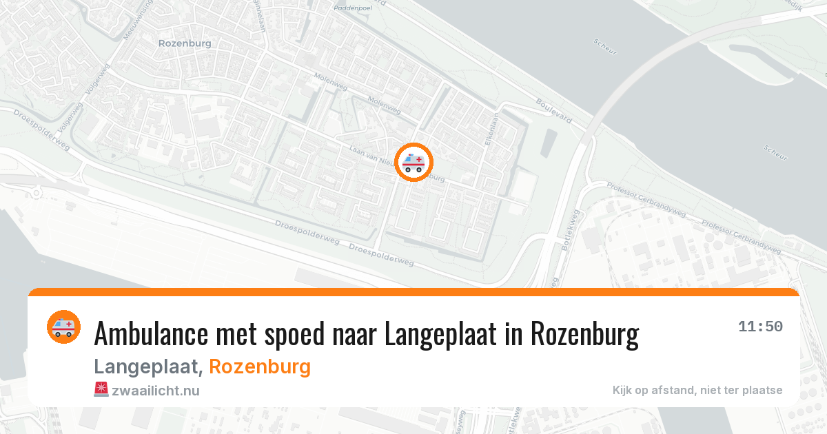 Ambulance met spoed naar Langeplaat in Rozenburg — 25 jul 2026