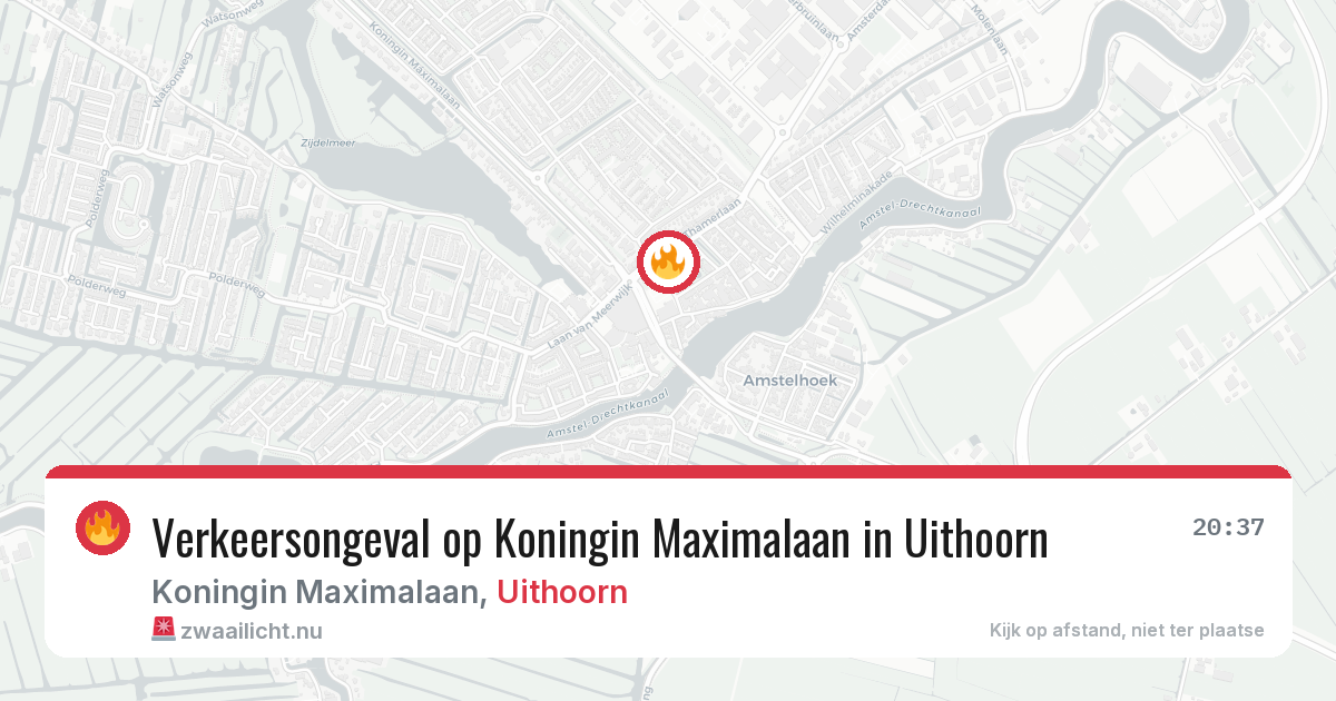 Verkeersongeval op Koningin Maximalaan in Uithoorn — 29 mei 2026
