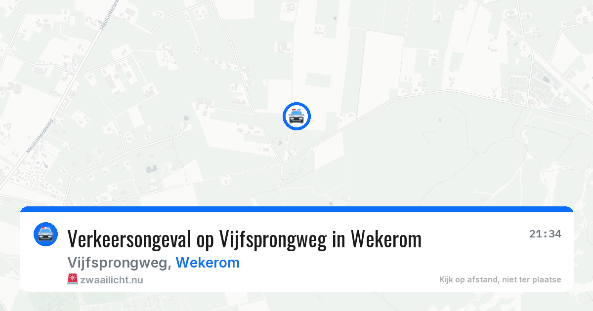 Verkeersongeval op Vijfsprongweg in Wekerom — 11 apr 2026