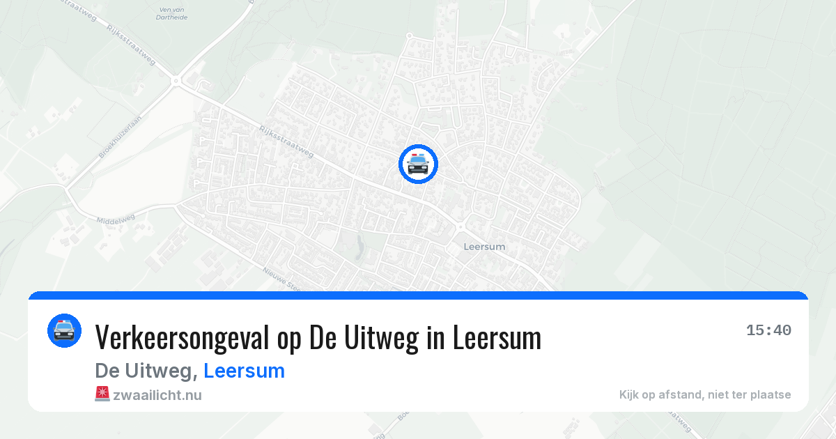 Verkeersongeval op De Uitweg in Leersum — 28 mei 2026