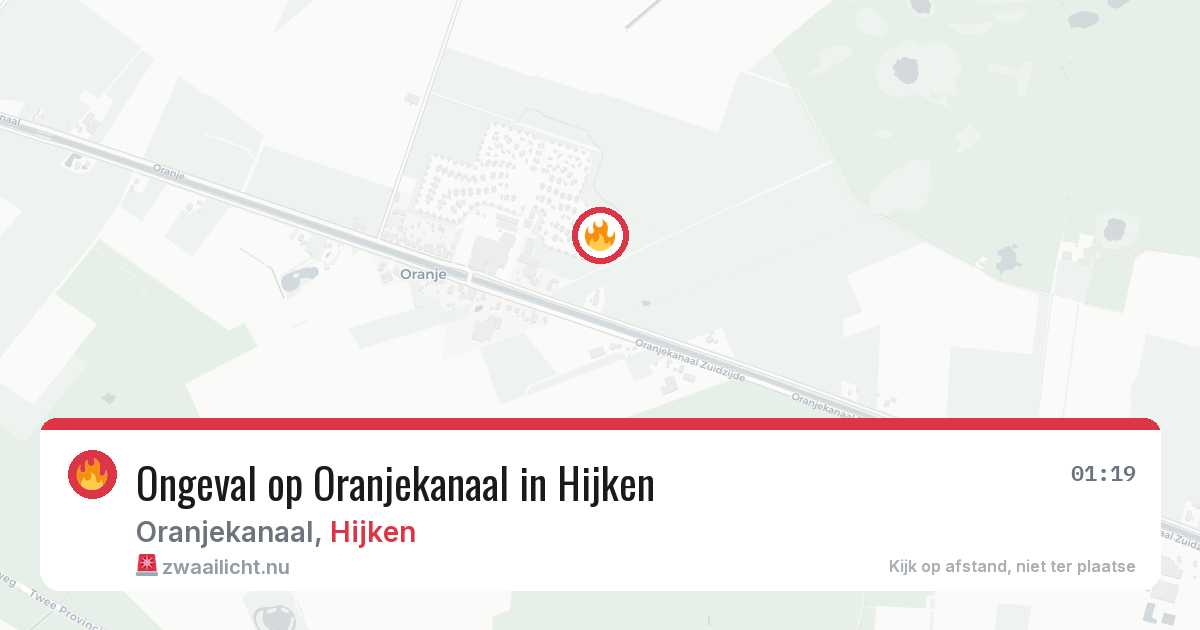 Ongeval op Oranjekanaal in Hijken — 6 jun 2026