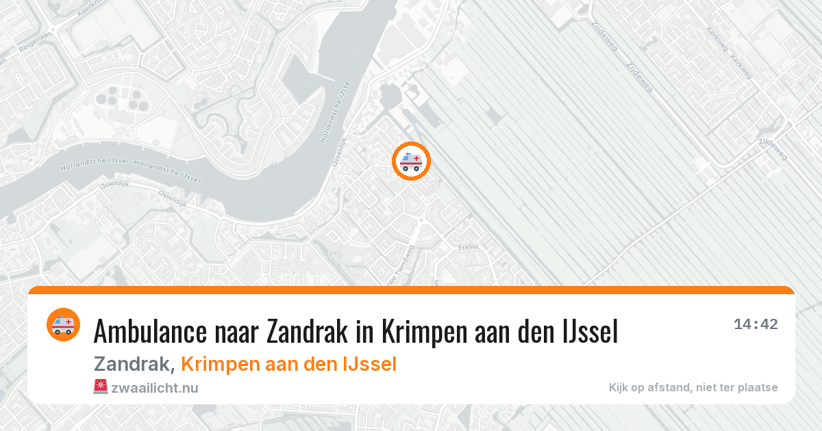 Ambulance naar Zandrak in Krimpen aan den IJssel — 16 mrt 2026