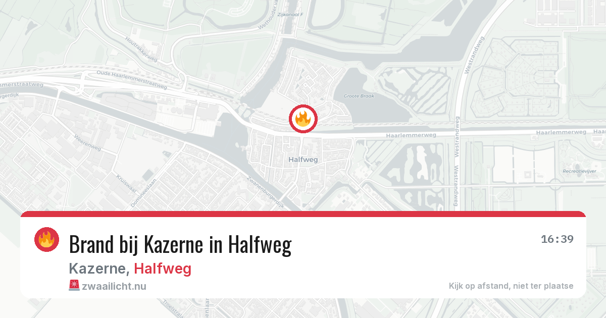 Brand bij Kazerne in Halfweg — 23 mei 2026