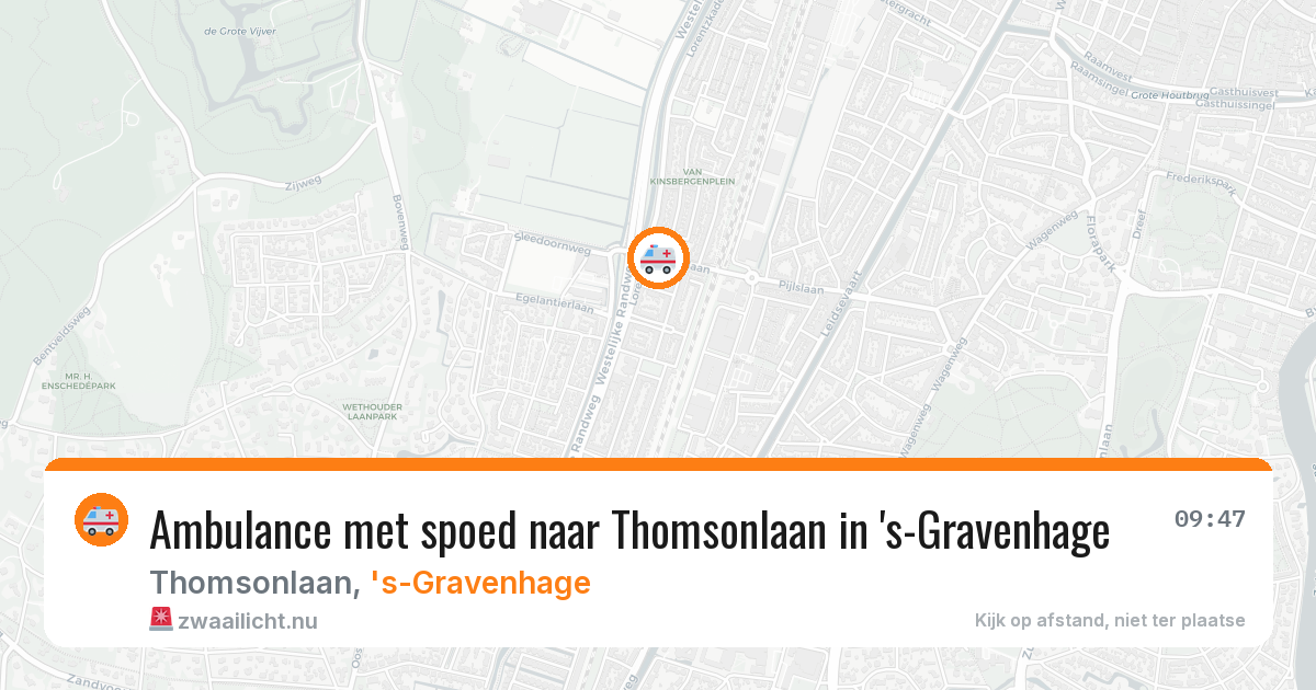 Ambulance met spoed naar Thomsonlaan in 's-Gravenhage — 1 apr 2026