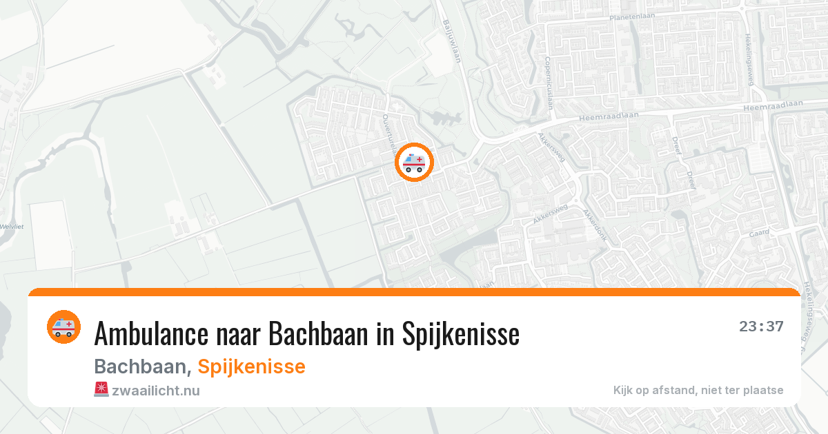 Ambulance naar Bachbaan in Spijkenisse — 24 mrt 2026
