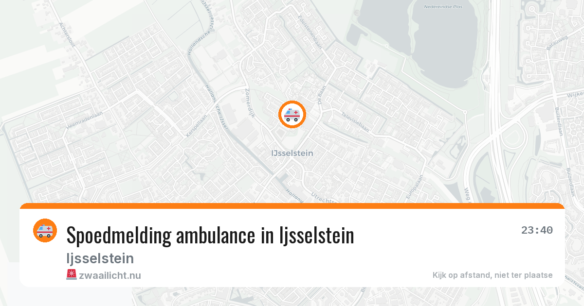 Spoedmelding ambulance in Ijsselstein — 10 jul 2026
