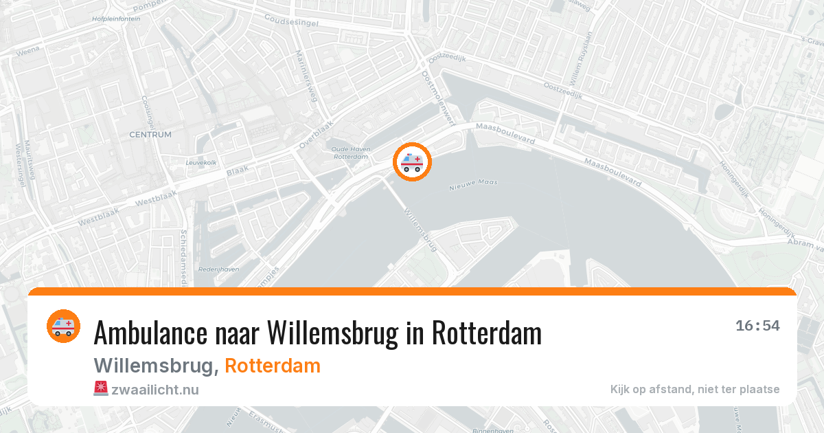 Ambulance naar Willemsbrug in Rotterdam — 4 jun 2026