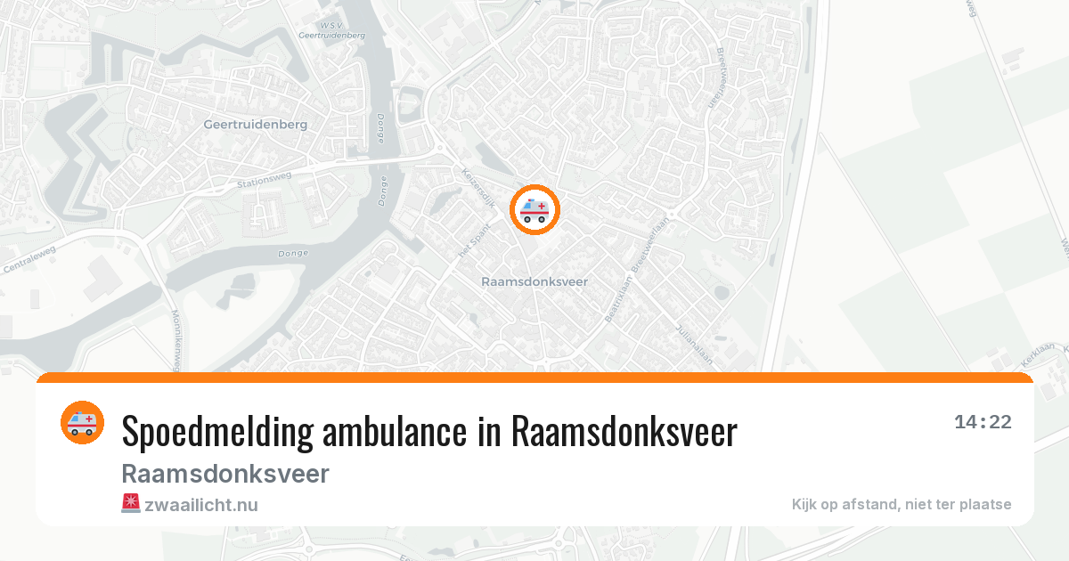 Spoedmelding ambulance in Raamsdonksveer — 20 jul 2026