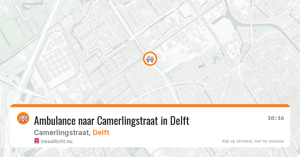 Ambulance naar Camerlingstraat in Delft — 19 jul 2026
