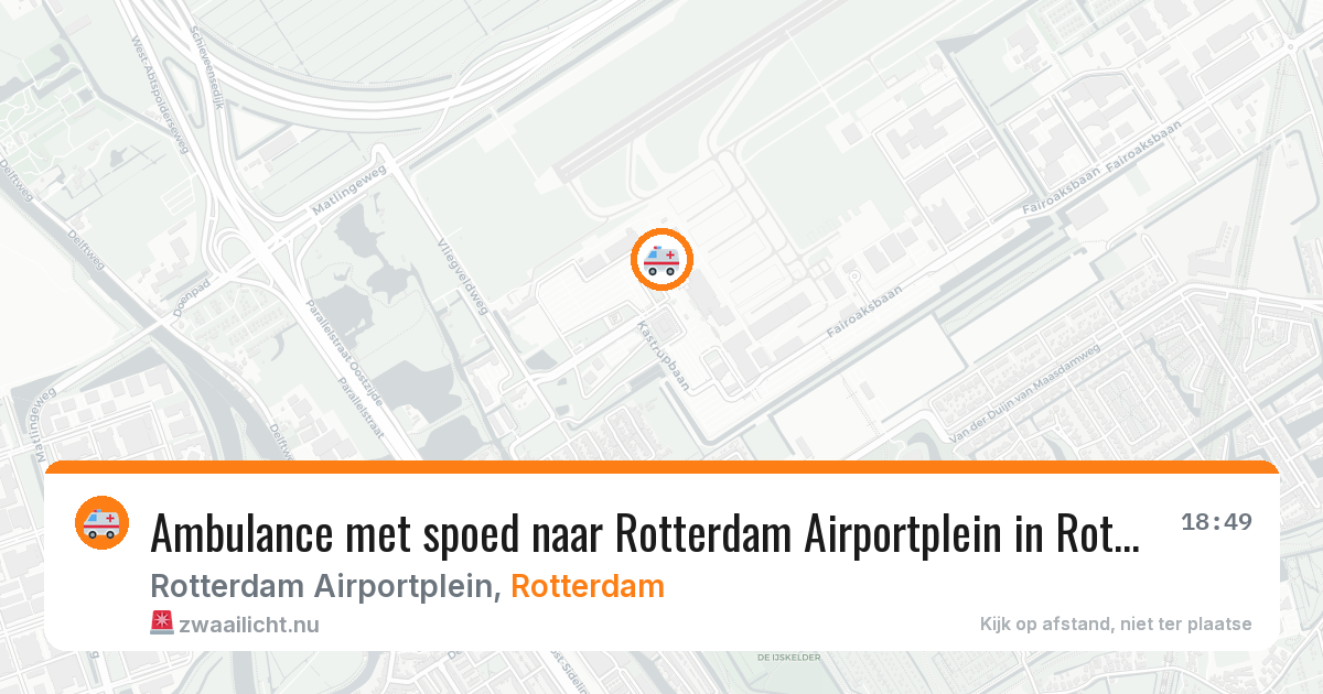 Ambulance met spoed naar Rotterdam Airportplein in Rotterdam — 14 jul 2026