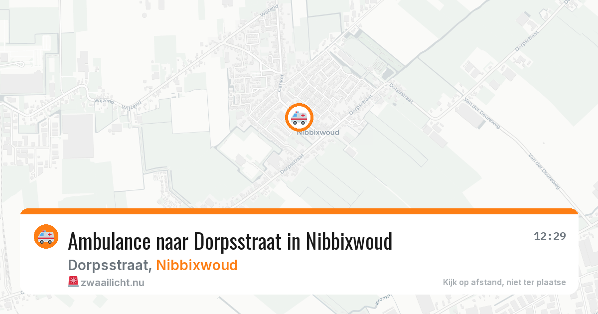 Ambulance naar Dorpsstraat in Nibbixwoud — 17 jul 2026
