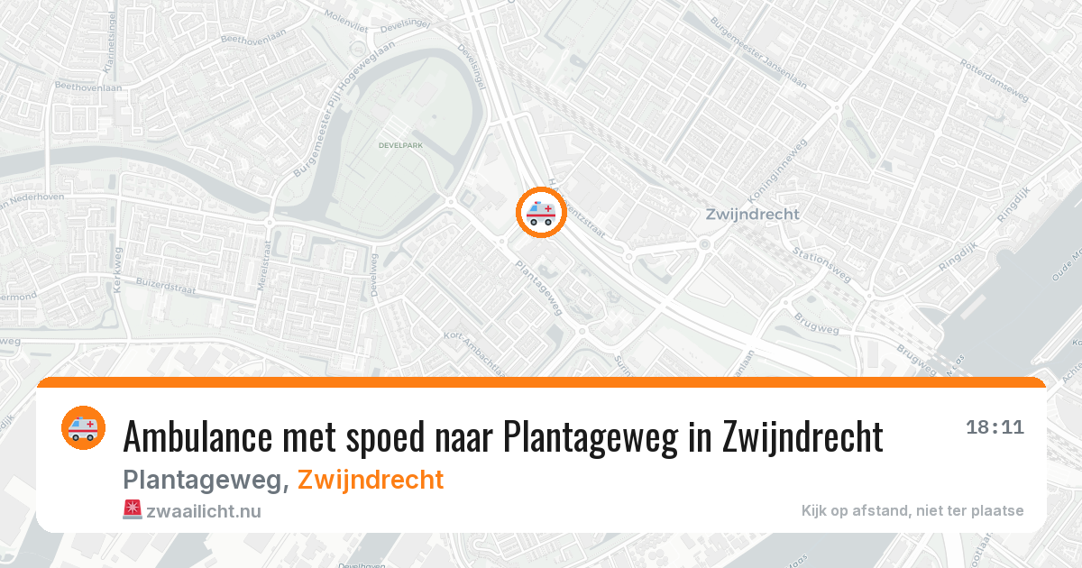 Ambulance met spoed naar Plantageweg in Zwijndrecht — 19 mrt 2026