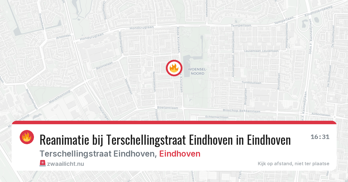 Reanimatie bij Terschellingstraat Eindhoven in Eindhoven — 20 jan 2026