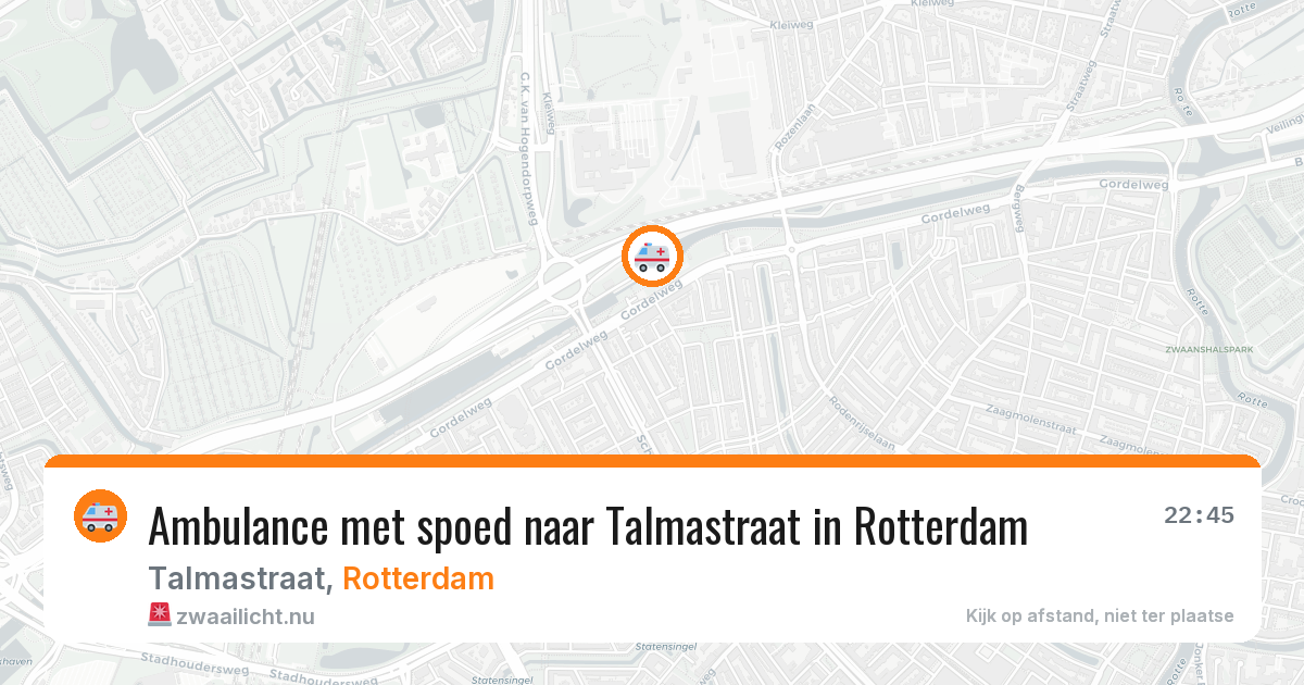 Ambulance met spoed naar Talmastraat in Rotterdam — 12 jul 2026