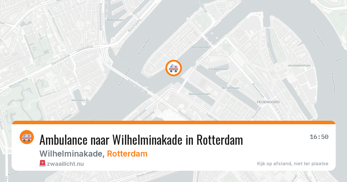 Ambulance naar Wilhelminakade in Rotterdam — 25 mrt 2026