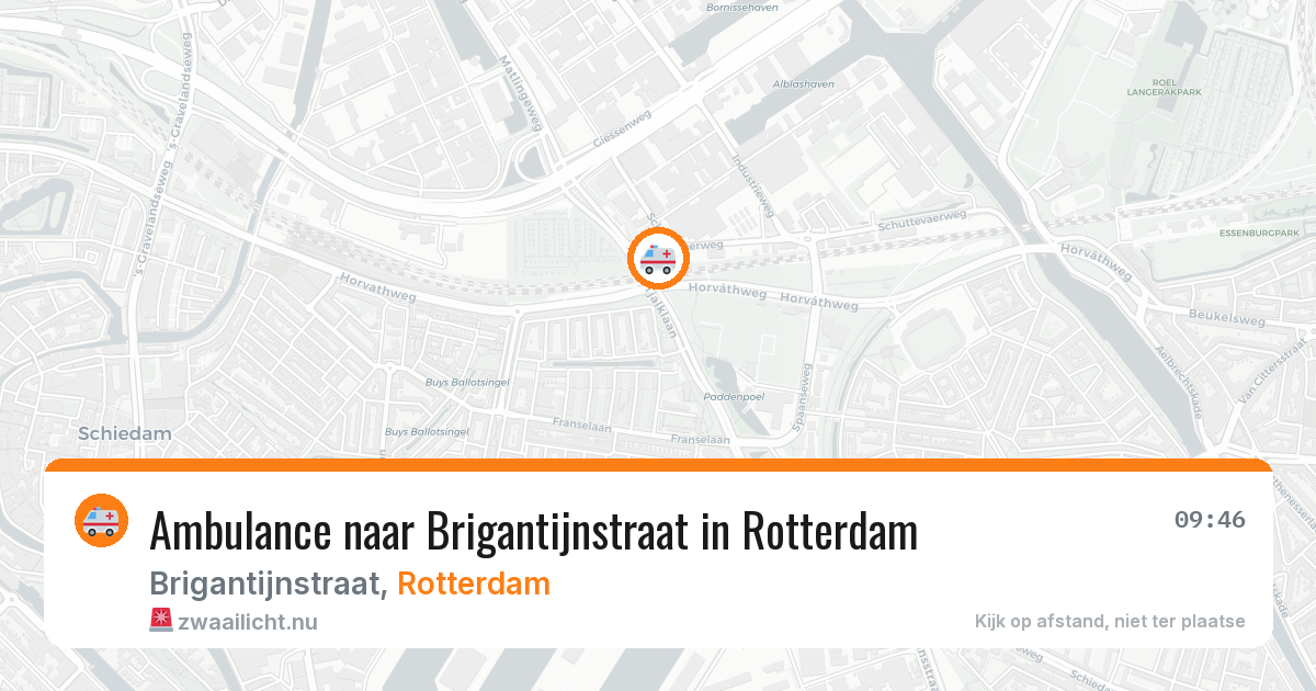 Ambulance naar Brigantijnstraat in Rotterdam — 27 jul 2026