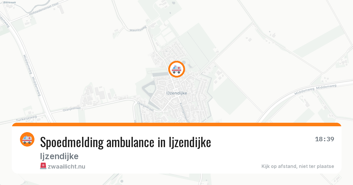 Spoedmelding ambulance in Ijzendijke — 21 jul 2026