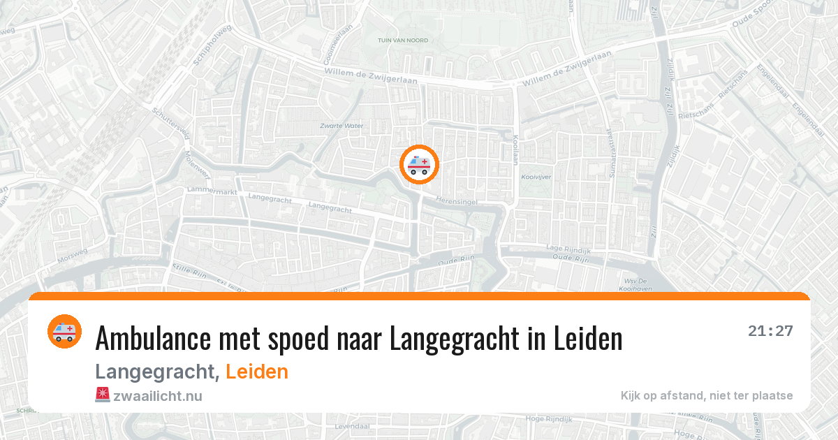 Ambulance met spoed naar Langegracht in Leiden — 20 jul 2026