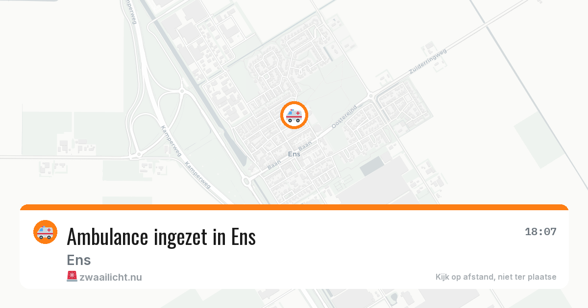 Ambulance ingezet in Ens — 16 jul 2026