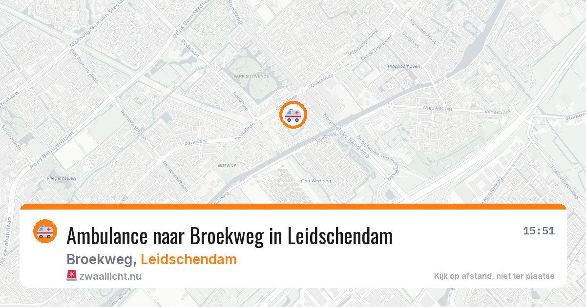 Ambulance naar Broekweg in Leidschendam — 27 apr 2026