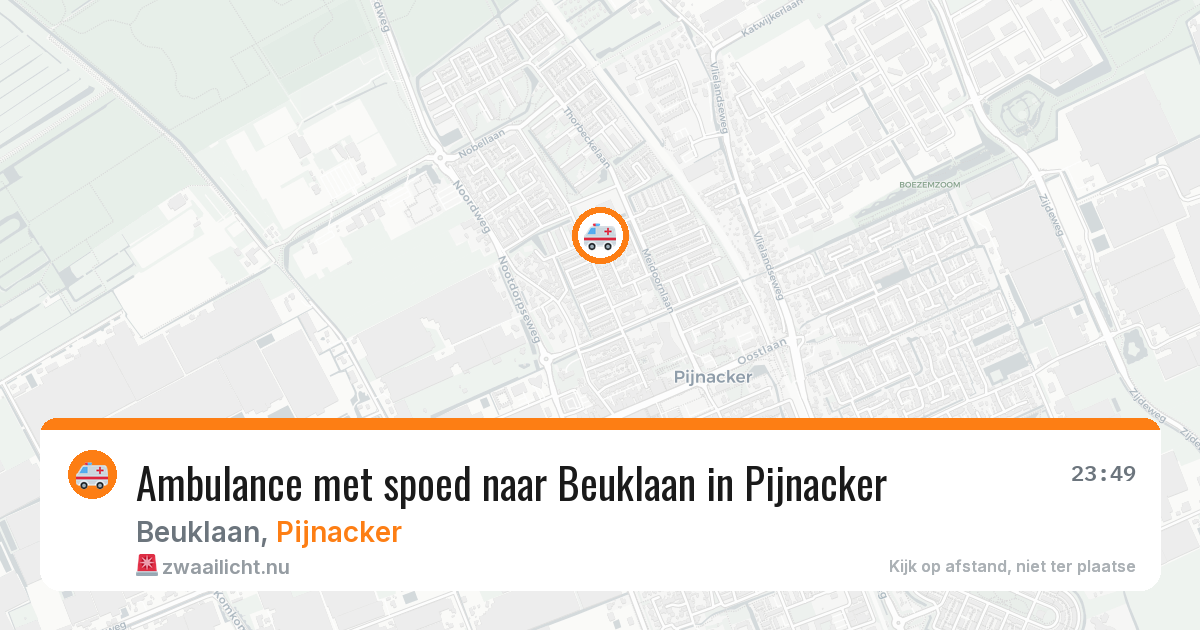 Ambulance met spoed naar Beuklaan in Pijnacker — 17 jul 2026