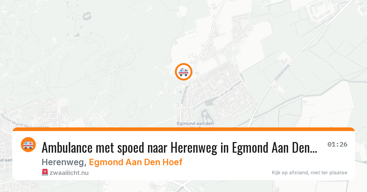 Ambulance met spoed naar Herenweg in Egmond Aan Den Hoef — 13 jul 2026