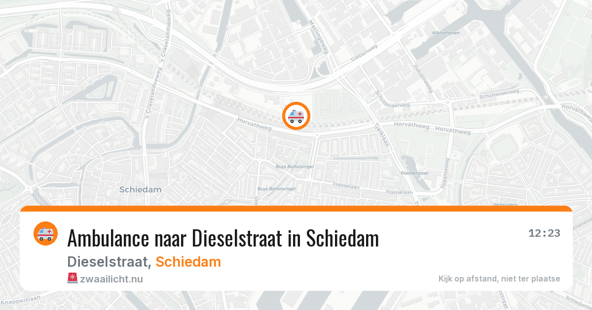 Ambulance naar Dieselstraat in Schiedam — 28 mrt 2026