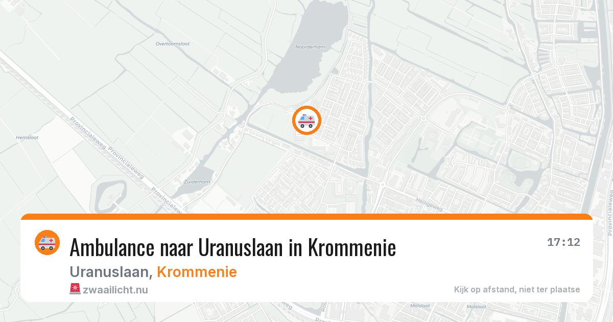 Ambulance naar Uranuslaan in Krommenie — 10 jul 2026