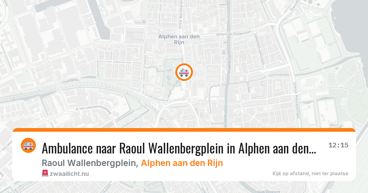 Ambulance naar Raoul Wallenbergplein in Alphen aan den Rijn — 21 jul 2026