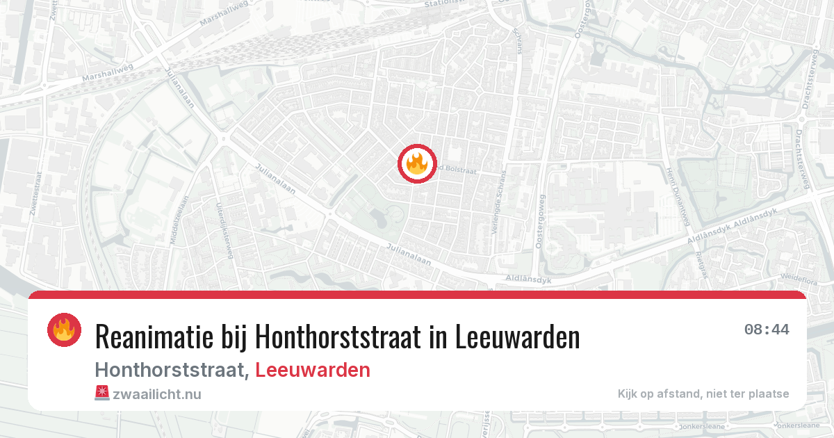 Reanimatie bij Honthorststraat in Leeuwarden — 21 jun 2026