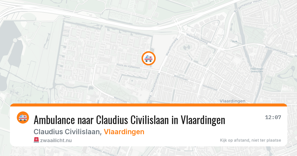 Ambulance naar Claudius Civilislaan in Vlaardingen — 8 jun 2026