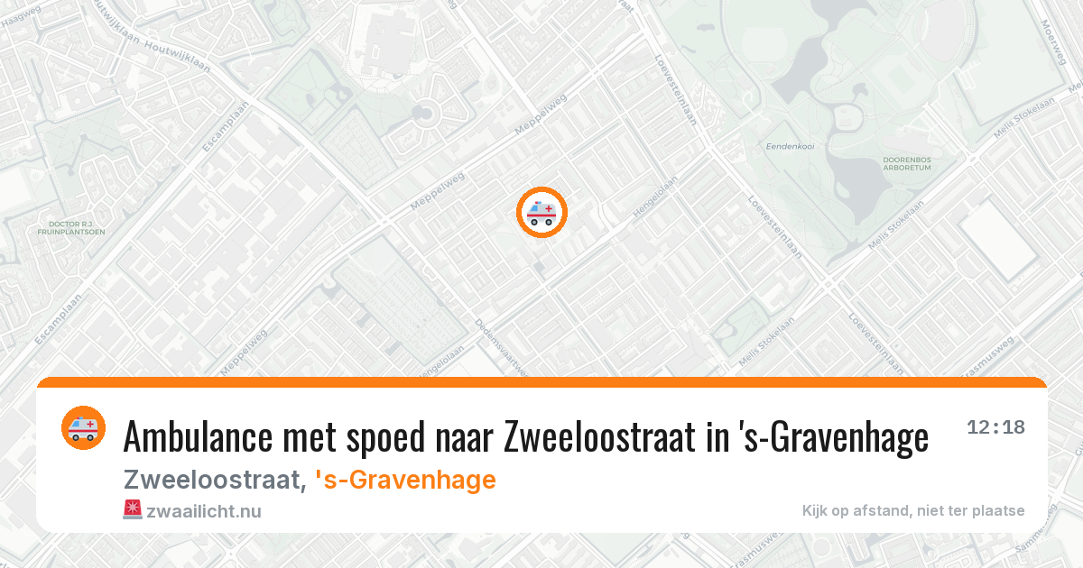 Ambulance met spoed naar Zweeloostraat in 's-Gravenhage — 16 jul 2026
