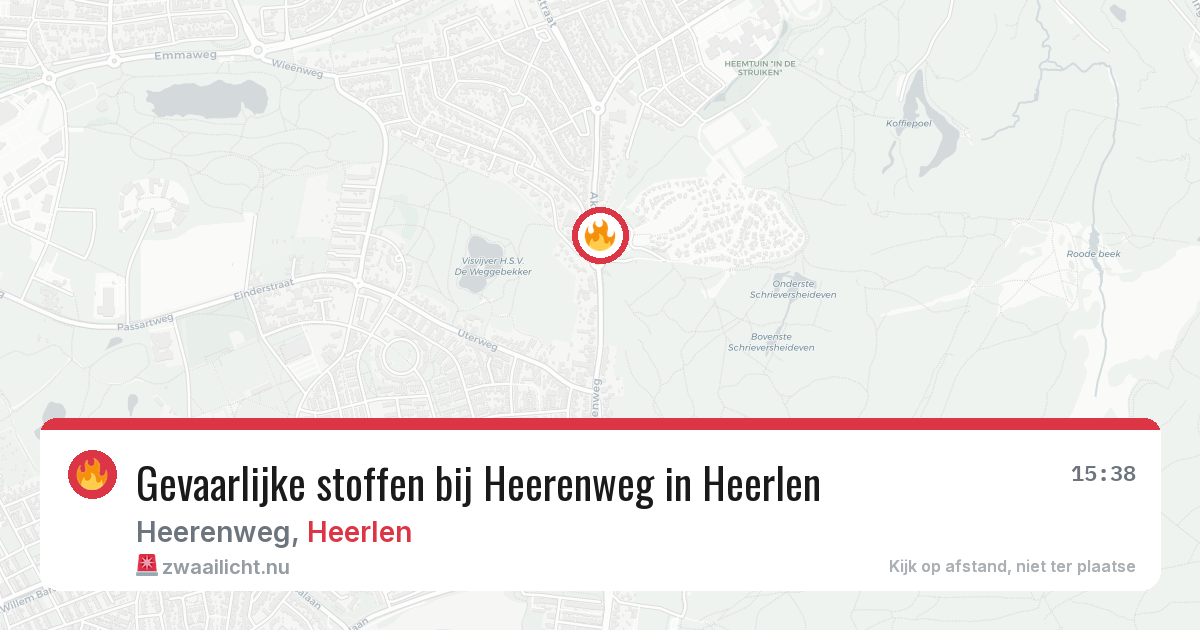 Gevaarlijke stoffen bij Heerenweg in Heerlen — 4 jun 2026