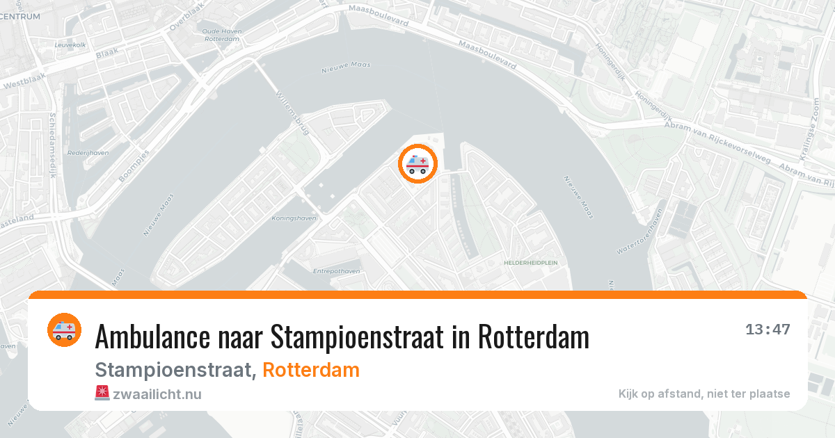 Ambulance naar Stampioenstraat in Rotterdam — 25 jul 2026