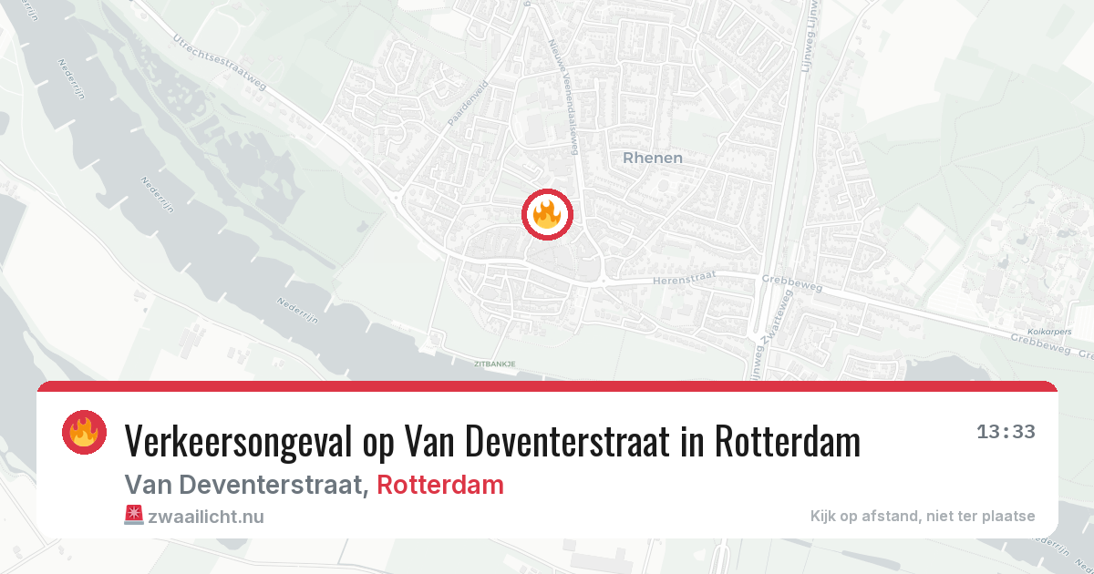 Verkeersongeval op Van Deventerstraat in Rotterdam — 22 jul 2026