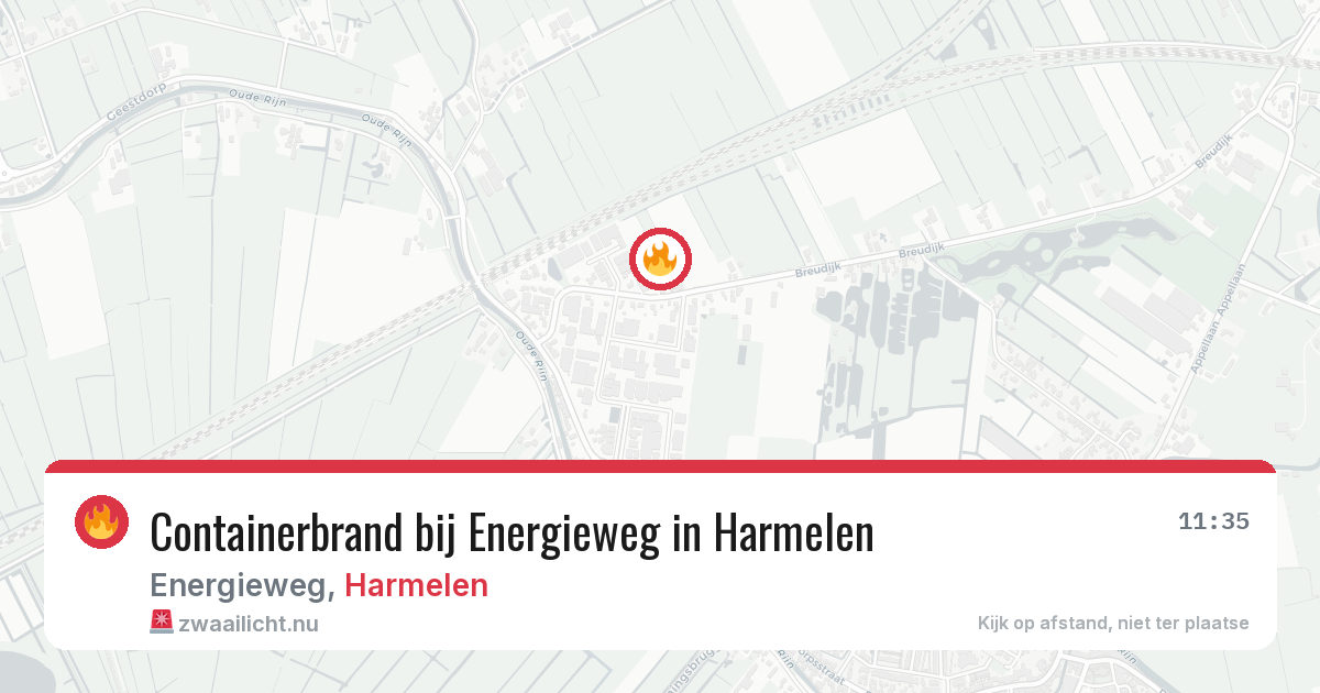 Containerbrand bij Energieweg in Harmelen — 15 jul 2026