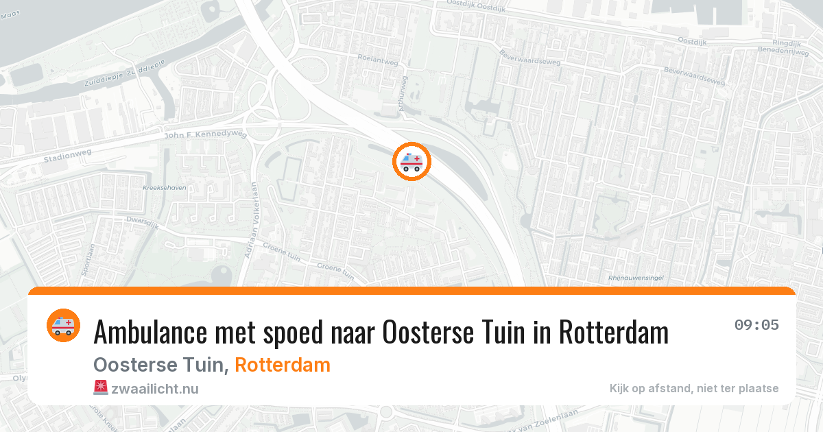 Ambulance met spoed naar Oosterse Tuin in Rotterdam — 21 mrt 2026