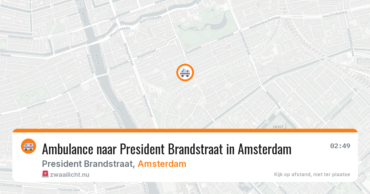 Ambulance naar President Brandstraat in Amsterdam — 26 jul 2026