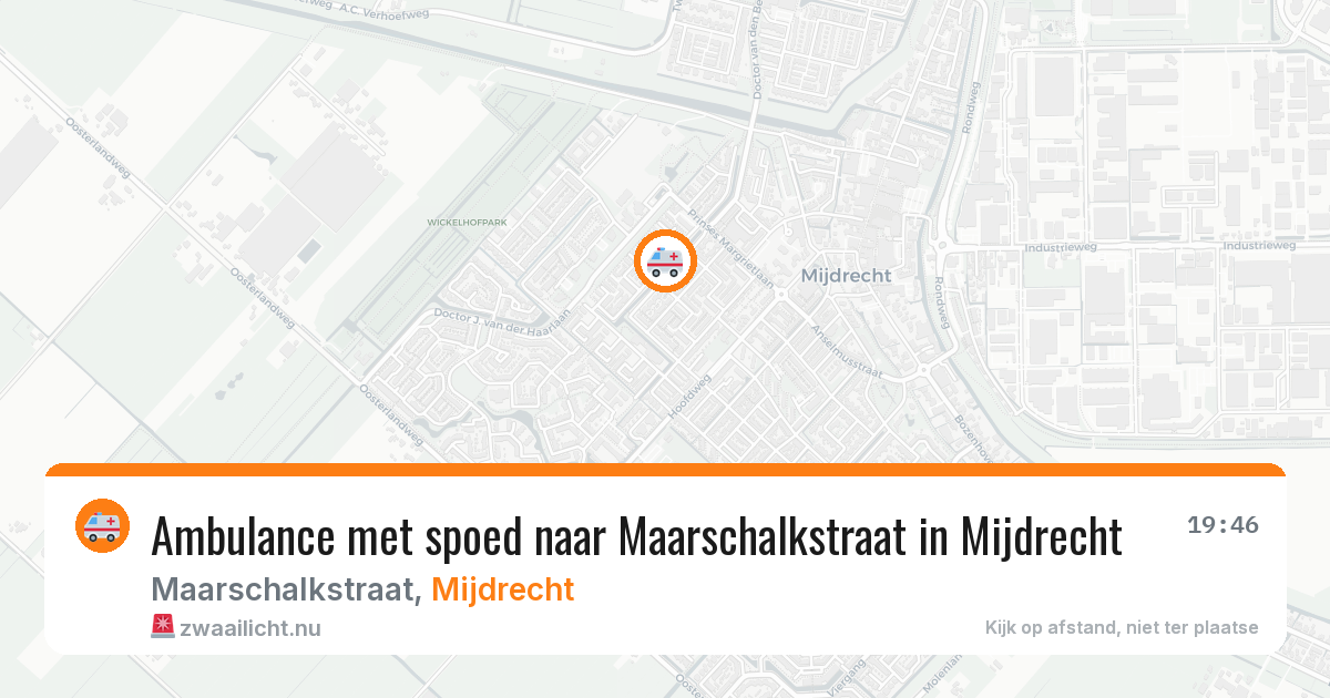 Ambulance met spoed naar Maarschalkstraat in Mijdrecht — 16 mei 2026