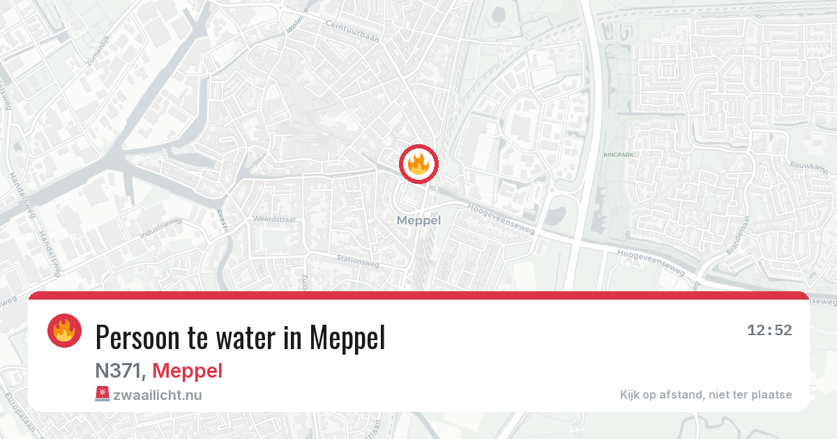 Persoon te water in Meppel — 21 mei 2026