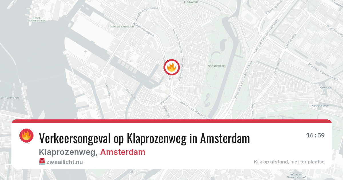 Verkeersongeval op Klaprozenweg in Amsterdam — 1 jun 2026