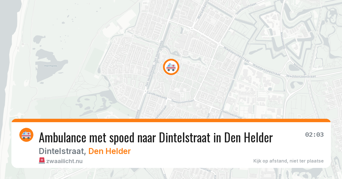 Ambulance met spoed naar Dintelstraat in Den Helder — 12 mei 2026