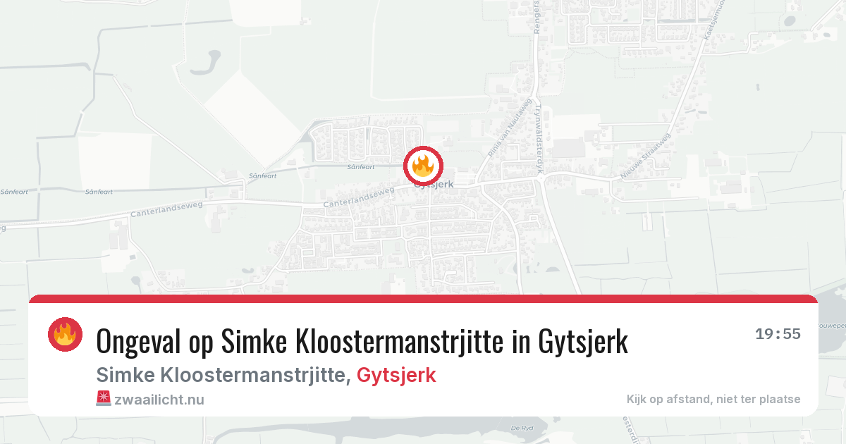 Ongeval op Simke Kloostermanstrjitte in Gytsjerk — 13 jul 2026