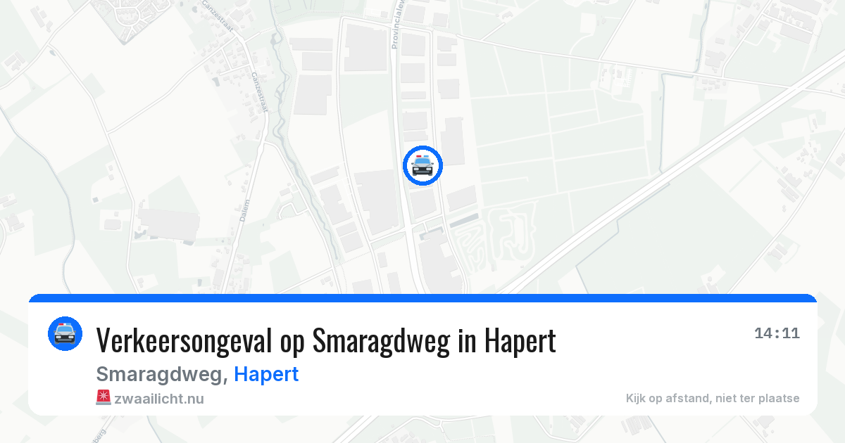 Verkeersongeval op Smaragdweg in Hapert — 25 apr 2026