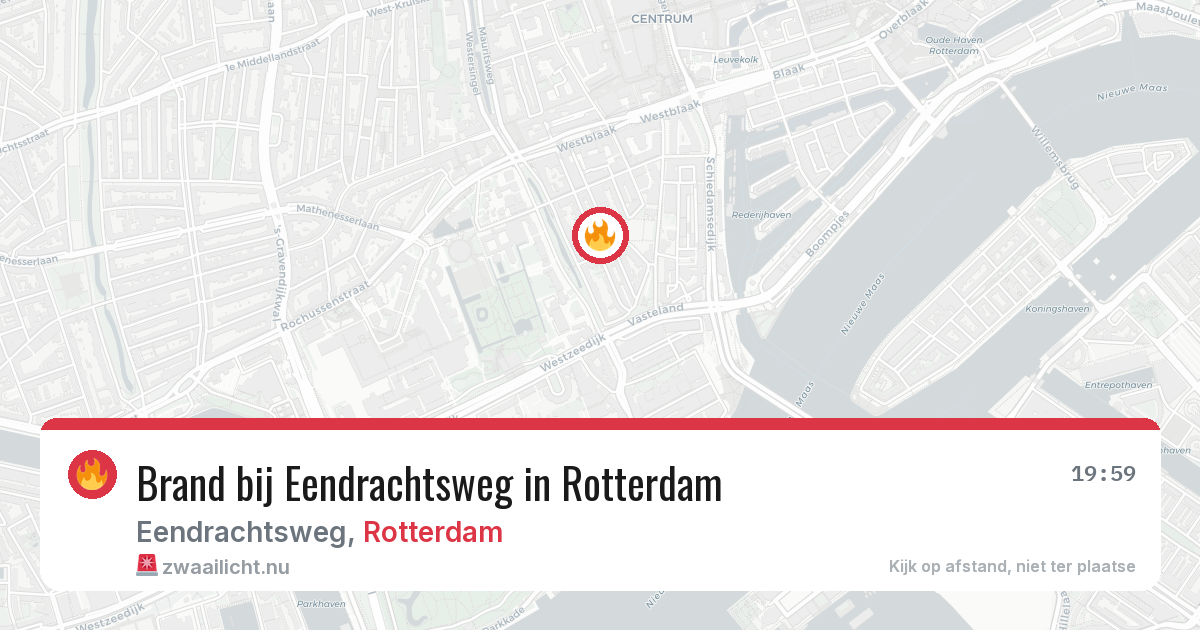 Brand bij Eendrachtsweg in Rotterdam — 4 jun 2026